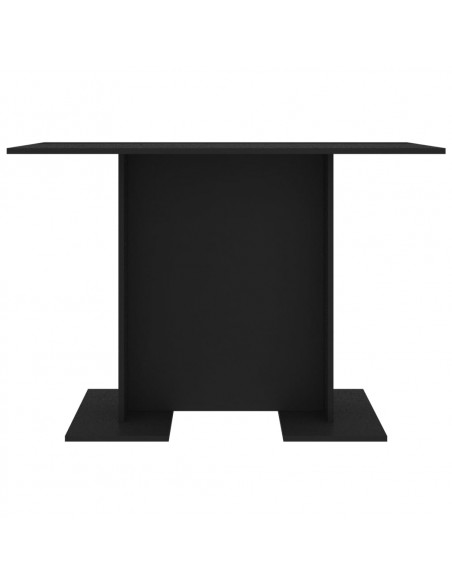 Tavolo da Pranzo Nero 110x60x75 cm in Legno Multistrato