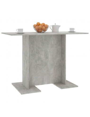 Tavolo da Pranzo Grigio Cemento 110x60x75 cm Legno Multistrato