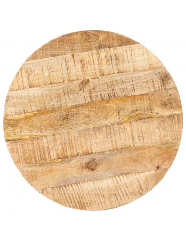 Tavolino da Bistrot Rotondo Ø60x75 cm in Legno di Mango Grezzo