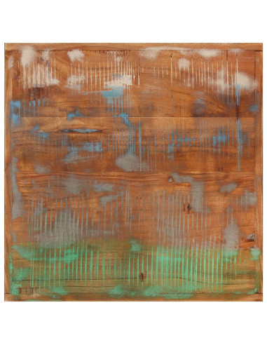 Tavolino da Bar 55x55x107 cm Legno Massello di Recupero e Ferro