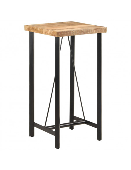 Tavolino da Bar 55x55x107 cm Legno Massello di Mango e Ferro