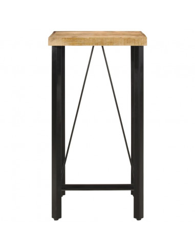 Tavolino da Bar 55x55x107 cm Legno Massello di Mango e Ferro