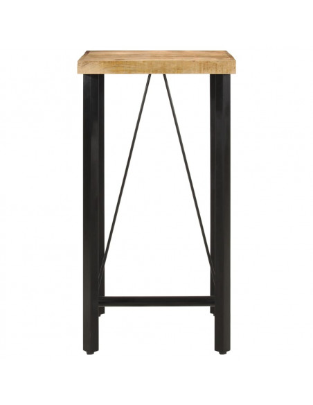 Tavolino da Bar 55x55x107 cm Legno Massello di Mango e Ferro