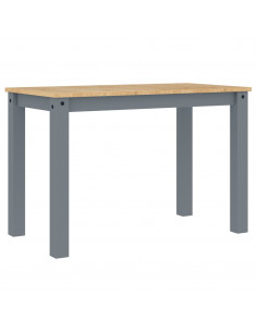 Tavolo da Pranzo Panama Grigio 117x60x75 cm Legno Massello Pino 2