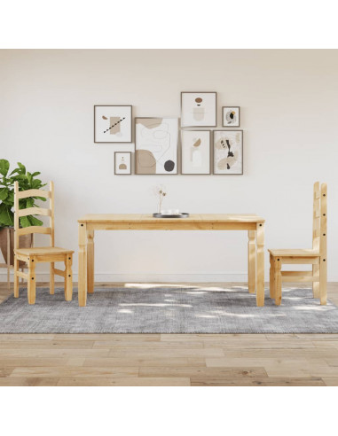 Tavolo da Pranzo Corona 160x80x75 cm in Legno Massello di Pino