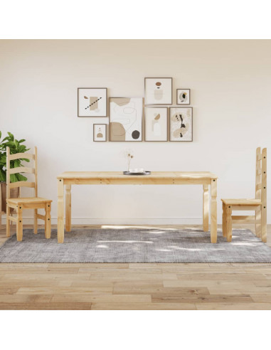 Tavolo da Pranzo Corona 180x90x75 cm in Legno Massello di Pino