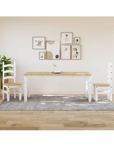 Tavolo da Pranzo Corona 180x90x75 cm in Legno Massello di Pino