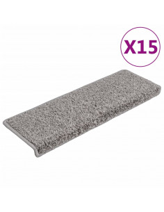 Tappetini per Scale 15 pz 65x21x4 cm Grigio 2