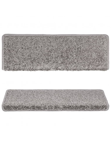 Tappetini per Scale 15 pz 65x21x4 cm Grigio