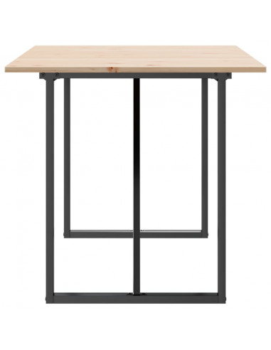 Tavolo da Pranzo Telaio a O 160x80x75 cm Massello Pino e Ghisa