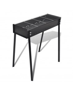 Supporto per BBQ a carbonella forma quadrata 75 x 28 cm 2