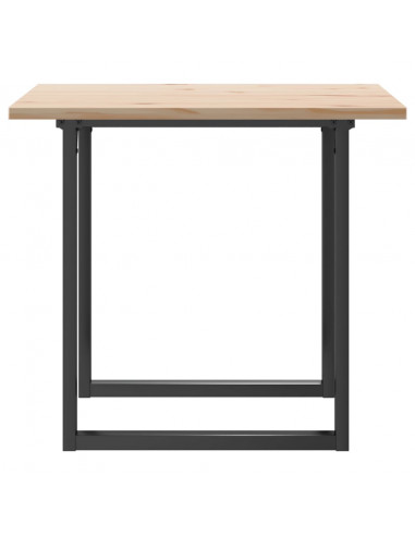 Tavolo da Pranzo Telaio a O 80x80x75,5 cm Massello Pino e Ghisa