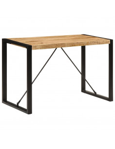 Tavolo da Pranzo 120x55x76 cm in Legno Massello di Mango Grezzo 2