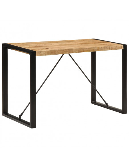 Tavolo da Pranzo 120x55x76 cm in Legno Massello di Mango Grezzo