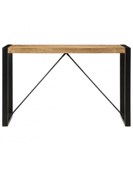 Tavolo da Pranzo 120x55x76 cm in Legno Massello di Mango Grezzo