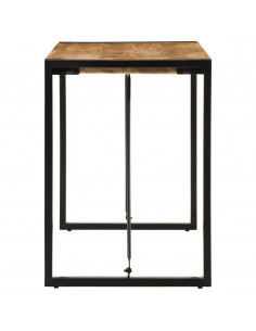 Tavolo da Pranzo 120x55x76 cm in Legno Massello di Mango Grezzo 2
