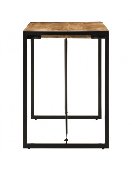 Tavolo da Pranzo 120x55x76 cm in Legno Massello di Mango Grezzo