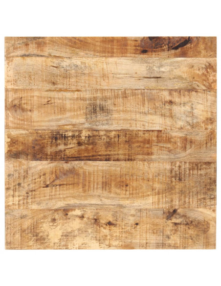 Tavolino da Bistrot Quadrato 60x60x75 cm Legno di Mango Grezzo