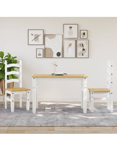 Tavolo da Pranzo Corona 112x60x75 cm in Legno Massello di Pino