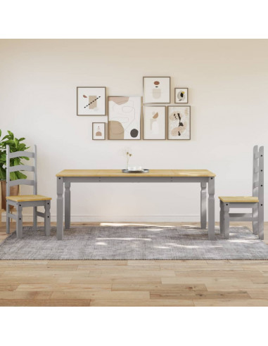 Tavolo da Pranzo Corona 180x90x75 cm in Legno Massello di Pino