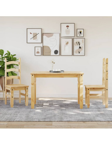 Tavolo da Pranzo Corona 112x60x75 cm in Legno Massello di Pino