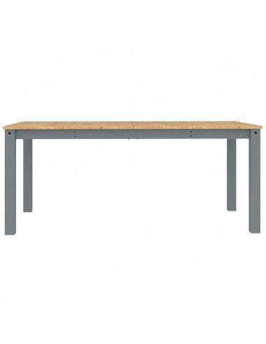 Tavolo da Pranzo Panama Grigio 180x90x75 cm Legno Massello Pino