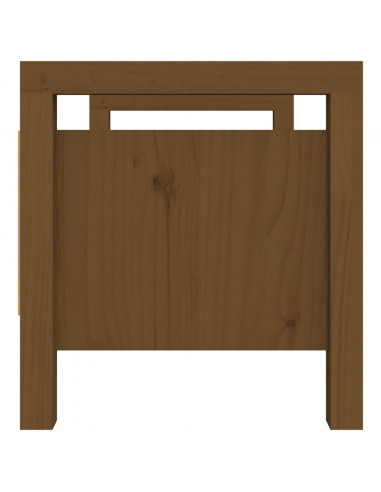 Panca da Ingresso Miele 80x40x43 cm in Legno Massello di Pino