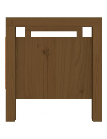 Panca da Ingresso Miele 80x40x43 cm in Legno Massello di Pino