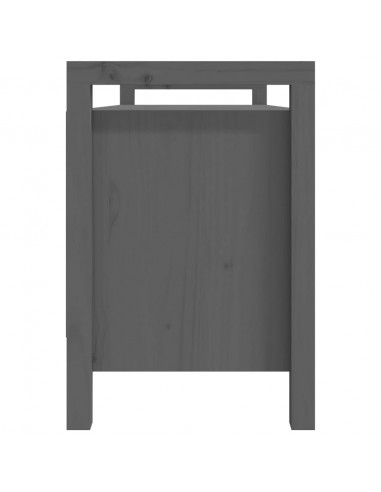 Panca da Ingresso Grigia 110x40x60 cm in Legno Massello di Pino