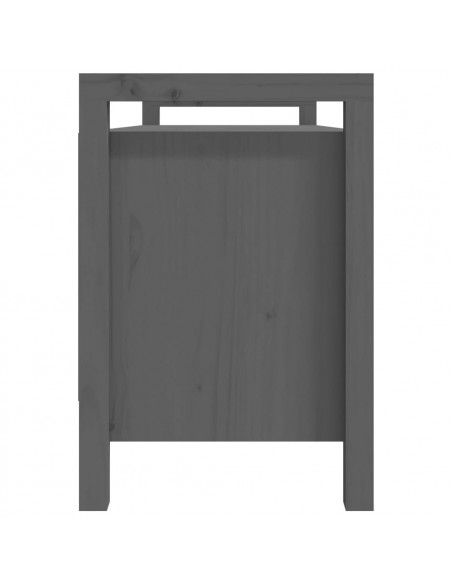 Panca da Ingresso Grigia 110x40x60 cm in Legno Massello di Pino