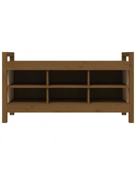 Panca da Ingresso Miele 110x40x60 cm in Legno Massello di Pino