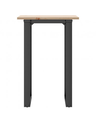 Tavolo da Pranzo Telaio a O 50x50x75 cm Legno Pino e Acciaio