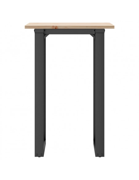 Tavolo da Pranzo Telaio a O 50x50x75 cm Legno Pino e Acciaio