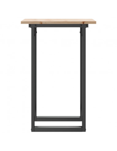 Tavolo da Pranzo Telaio a O 50x50x75 cm Legno Pino e Acciaio