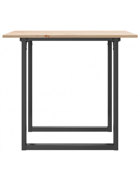 Tavolo da Pranzo Telaio a O 90x90x75 cm Massello Pino e Ghisa
