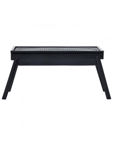 Griglia Barbecue da Campeggio Portatile in Acciaio 60x22,5x33cm