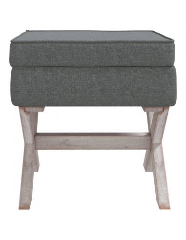 Sgabello Portaoggetti Grigio Scuro 45x45x49 cm in Tessuto