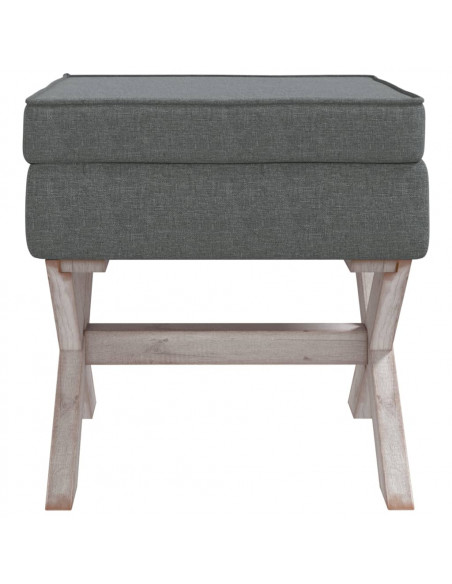 Sgabello Portaoggetti Grigio Scuro 45x45x49 cm in Tessuto