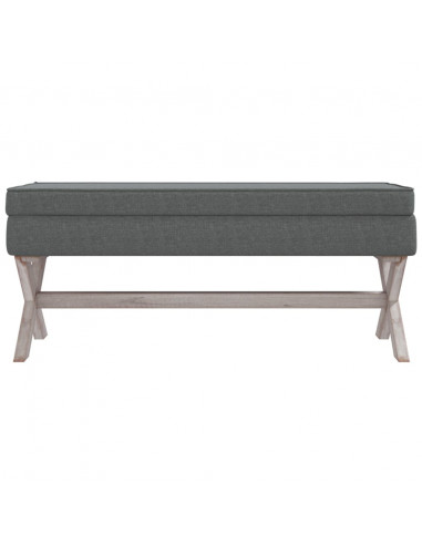 Sgabello Portaoggetti Grigio Scuro 110x45x49 cm in Tessuto