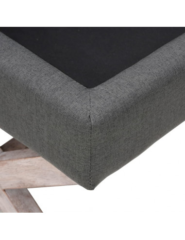 Sgabello Portaoggetti Grigio Scuro 110x45x49 cm in Tessuto