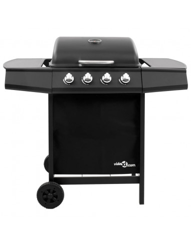 Griglia Barbecue a Gas con 4 Bruciatori Nera