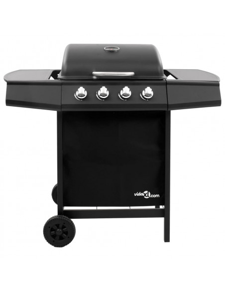 Griglia Barbecue a Gas con 4 Bruciatori Nera