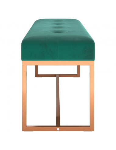 Panca Verde Scuro 110x36x45 cm in Velluto
