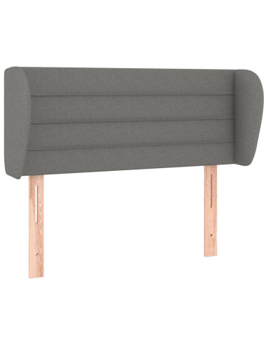 Testiera ad Orecchio Grigio Scuro 93x23x78/88 cm in Tessuto