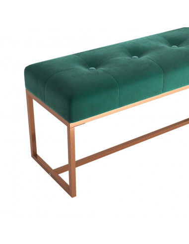 Panca Verde Scuro 110x36x45 cm in Velluto