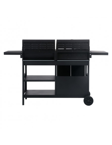 Barbecue Combinato Carbone e Gas 3 Fuochi