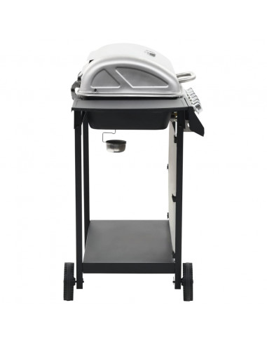 Barbecue Griglia a Gas 6 Fornelli Acciaio Inossidabile Argento