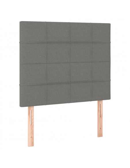Testiera 2 pz Grigio Scuro 80x5x78/88 cm in Tessuto