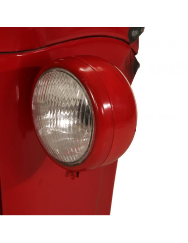 Tavolino Bar Trattore Rosso e Marrone 55x120x107 cm Legno Mango