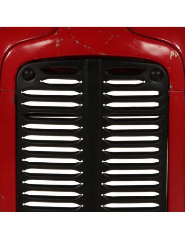 Tavolino Bar Trattore Rosso e Marrone 55x120x107 cm Legno Mango